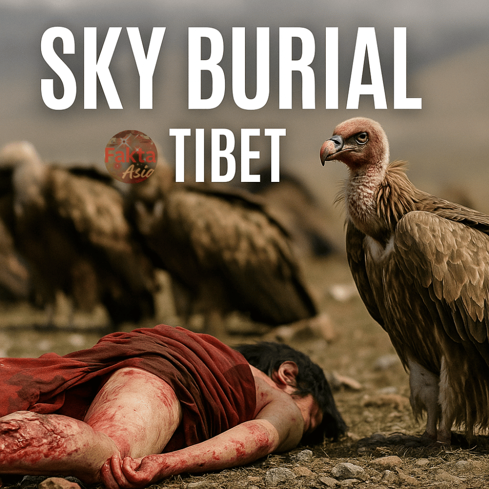 Sky burial di Tibet